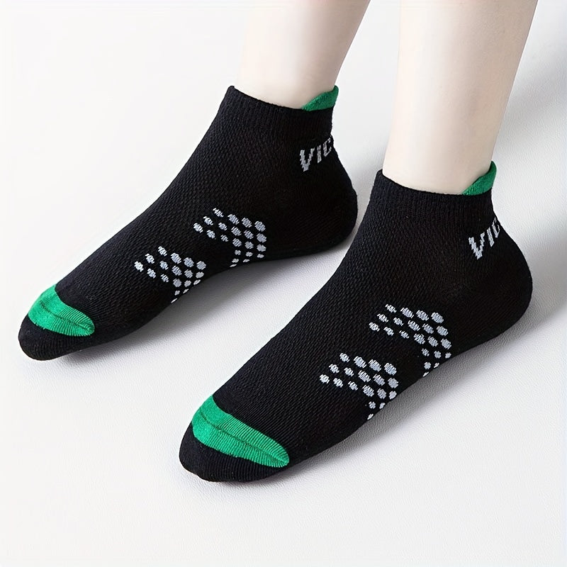 5 Pairs Kids Summer Breathable Mesh Sports Cotton Socks