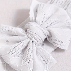Lace Bow Elastic Headband Wide Hairbands for Baby Girls