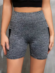 Block Biker Shorts Casual Workout Slim Summer Shorts With Pockets