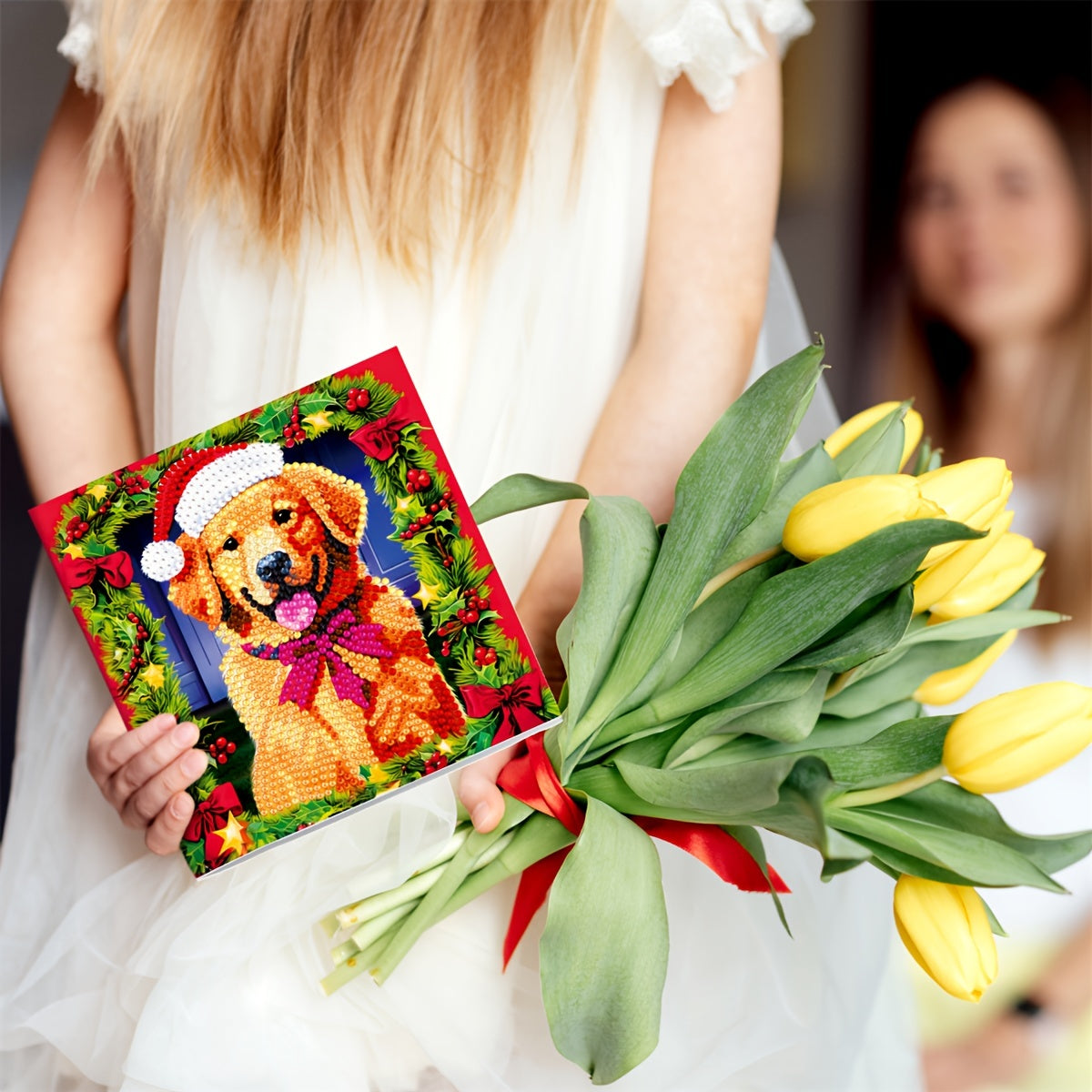 8pcs DIY Diamond Painting Greeting Card Christmas Holiday Handcraft