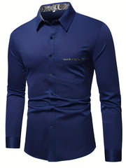 Men's Casual Button Up Shirt Spring Summer