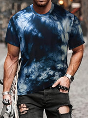 Crown K Print Tie Dye T Shirt for Men