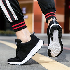 Thick Sole Shock Absorption Sneakers Lightweight Breathable Running Shoes