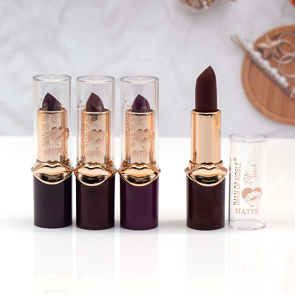 Matte Brightening Lipstick Non Fading Non Smudge Retro Red Dark Moisturizing