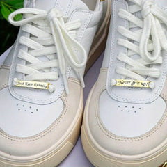 2pcs Custom Engraved Shoe Lace Buckles - Personalized Name & Message Tags