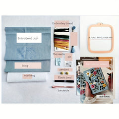 DIY Hand Embroidery Kit for A5A6 Note Book Leather Clothes Self Embroidery