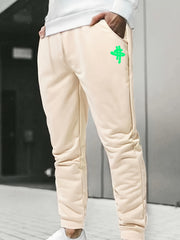 Men's Money Print Sports Pants Casual Drawstring Jogging Trousers