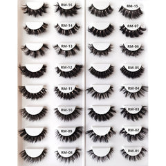 Slim 16mm Natural 3D Mink Eyelashes Soft Reusable False Eyelashes Bulk