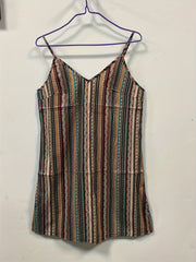 Tribal Stripe Print Spaghetti Strap Dress