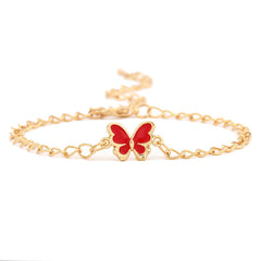 Butterfly Pendant Chain Bracelet Adjustable Minimalist Jewelry for Women