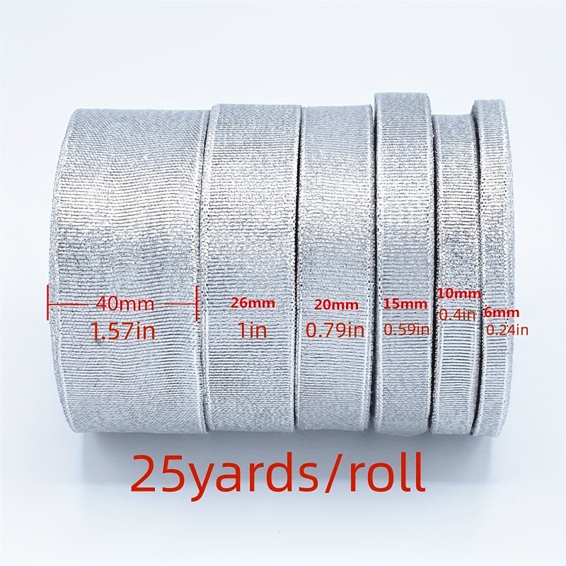 86 M Golden/Silvery Sparkling Ribbon Lace Wedding Decoration DIY Ribbon Bow