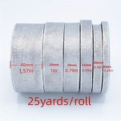 86 M Golden/Silvery Sparkling Ribbon Lace Wedding Decoration DIY Ribbon Bow