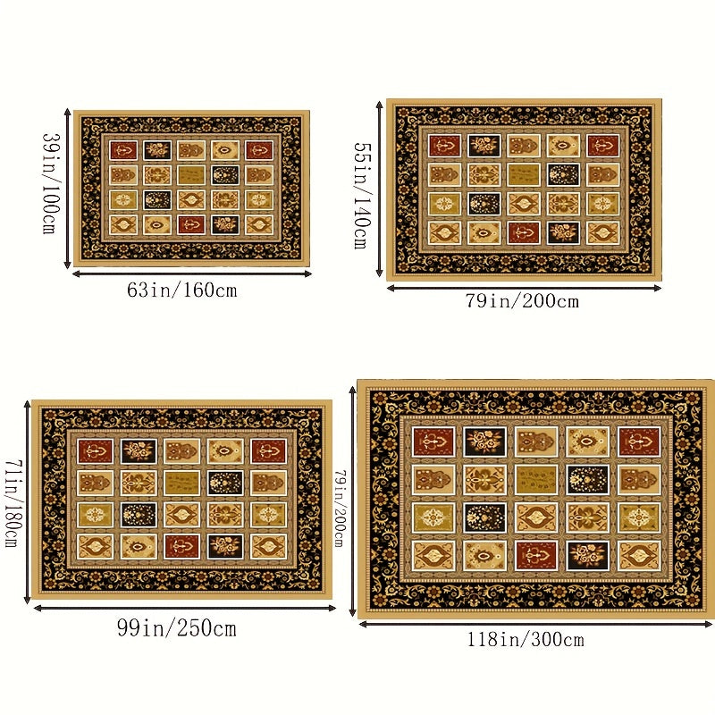Boho Anti Fatigue Kitchen Rugs Vintage Absorbent Non Slip Mat