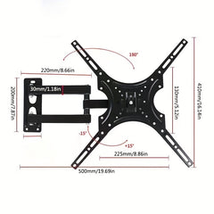 TV Wall Mount Bracket Holder Adjustable Angle 25-66 cm Load 9.98KG