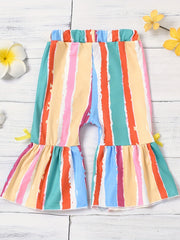 Baby Girl's Colorful Striped Flared Pants