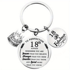 18th Birthday Keychain Stainless Steel Creative Accessory Boys Girls