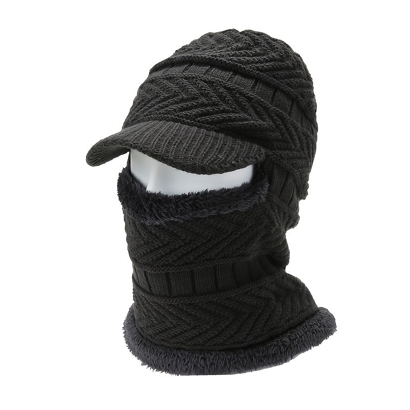Men's Knitted Hat Face Ear Neck Protection Winter Warm