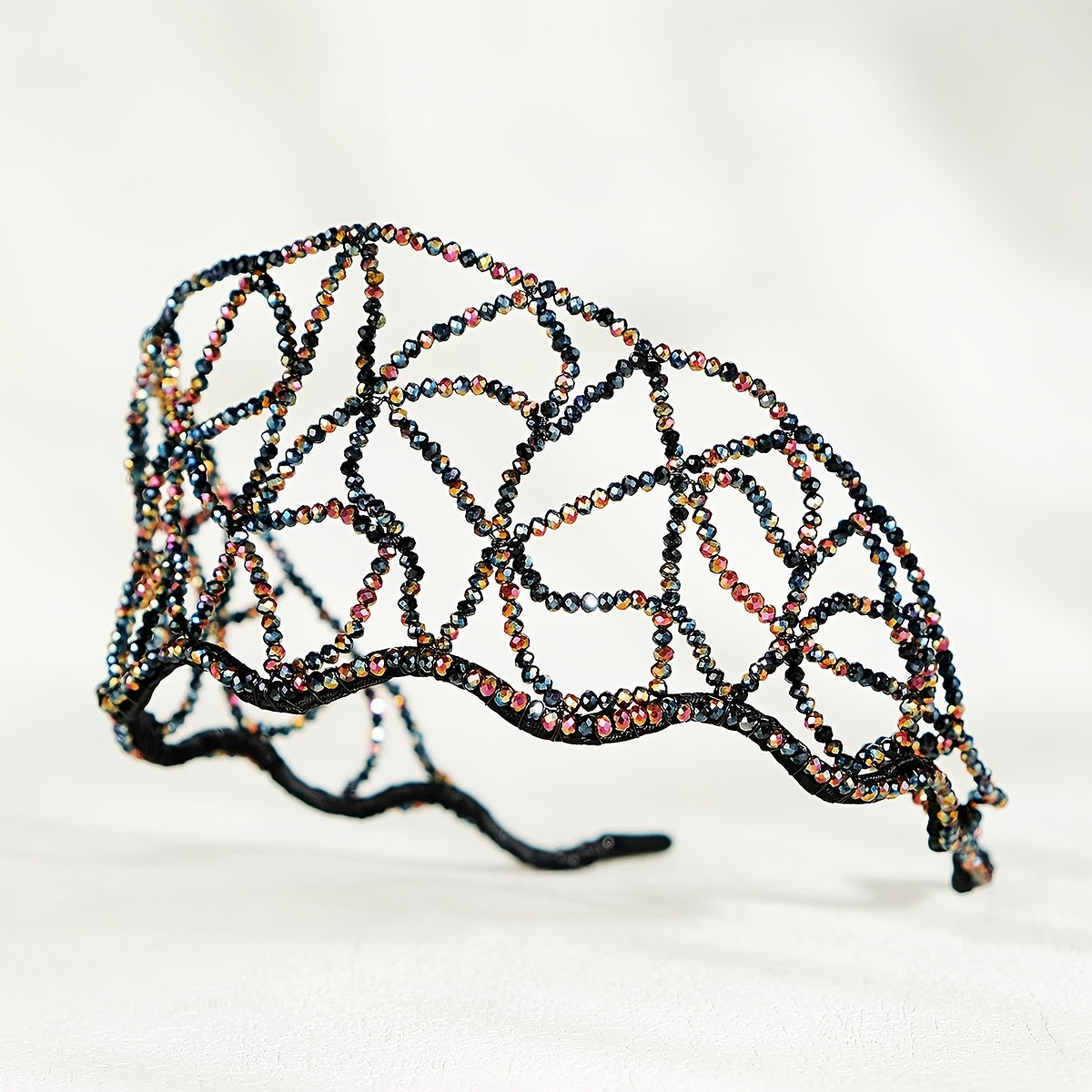 Beaded Crystal Mesh Hairband Headband Party Decor