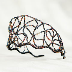 Beaded Crystal Mesh Hairband Headband Party Decor