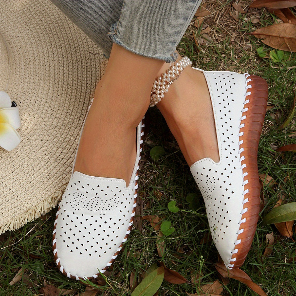 Women's Hollow Out Slip On Sneakers