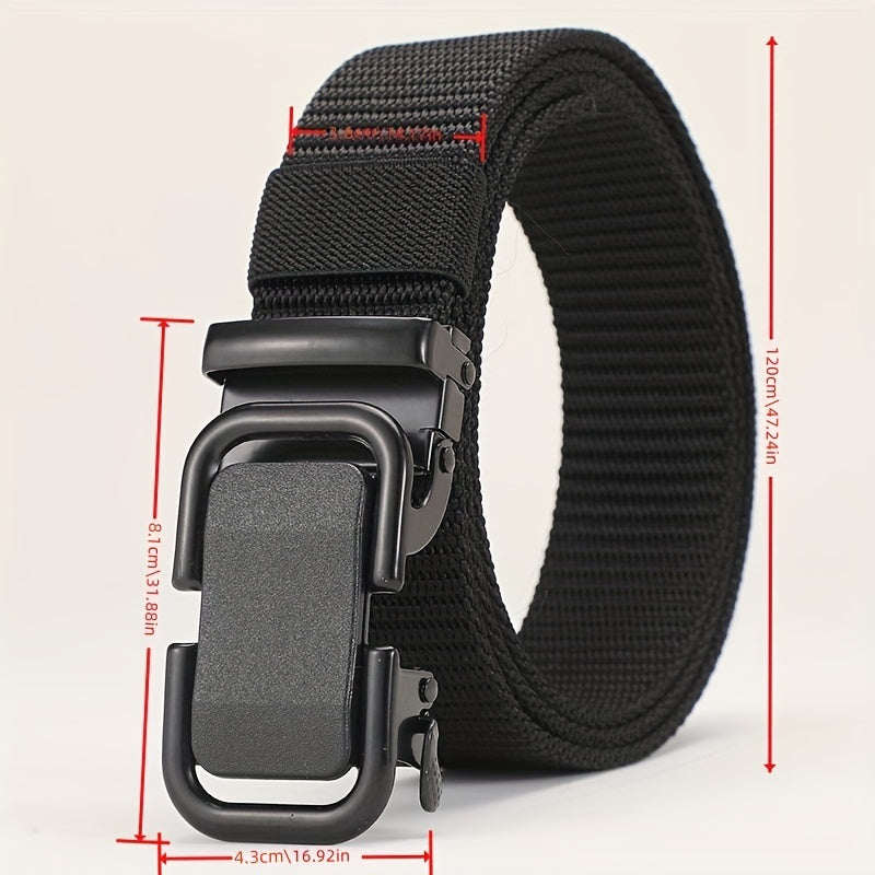 Men's Nylon Outdoor Casual Belt with Automatic Buckle
