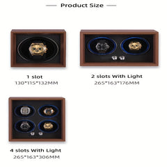 4 Slots Watch Winder Wooden Watch Display Box