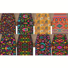 Polyester Rectangle Table Runner Mexican Style Floral Pattern Table Cover