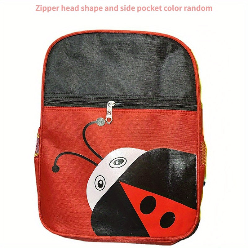 Kids Cartoon Kindergarten Backpack Ladybug Print Car Backpack