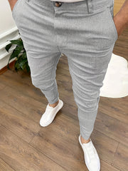 Men s Vintage Style Slim Fit Dress Pants for Business Party