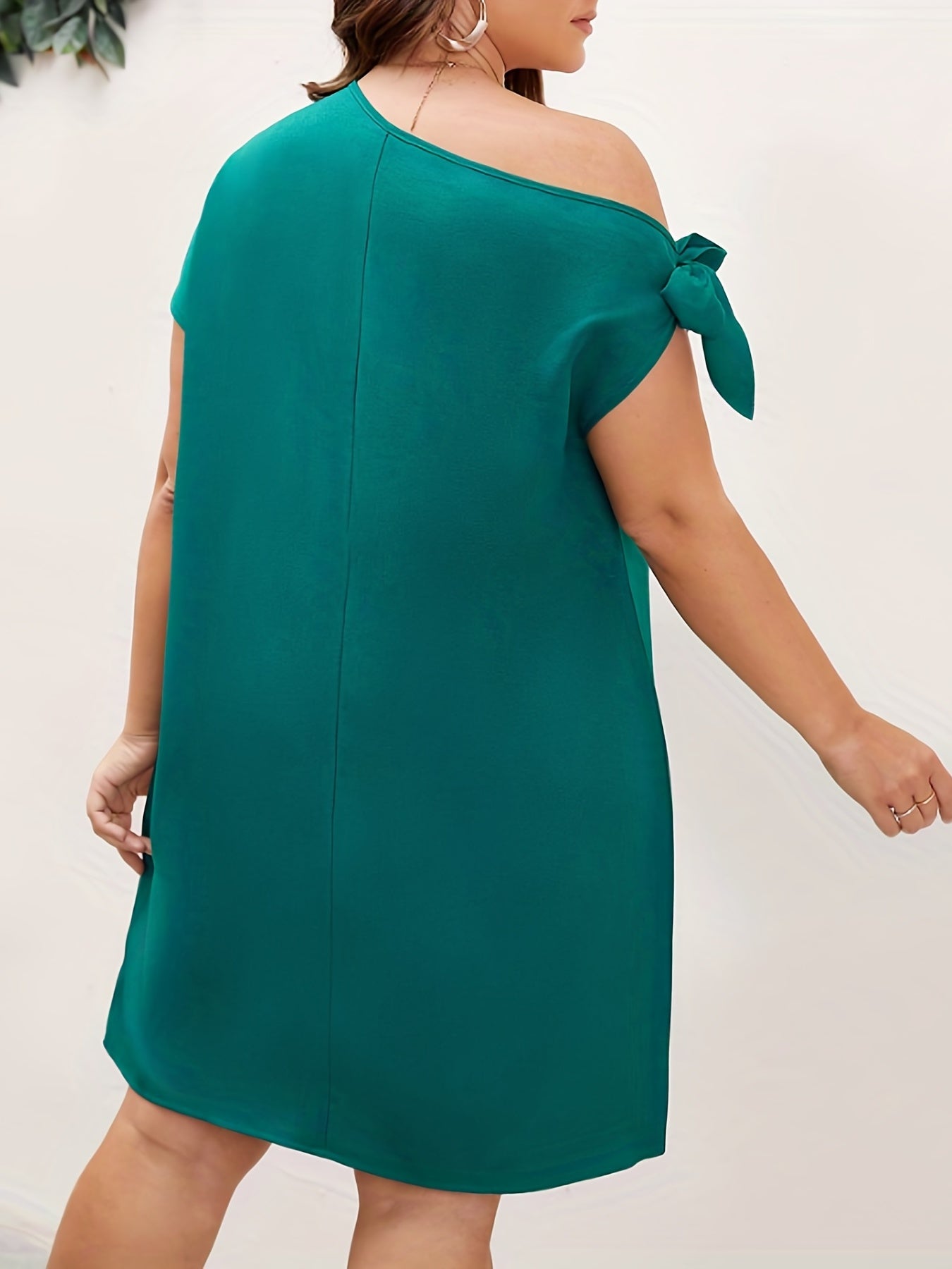 Casual Dress Womens Solid Bow Minidress