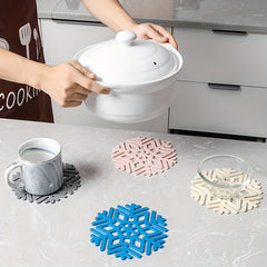 Geometric Snowflake Silicone Table Mats Heat Insulation Mats