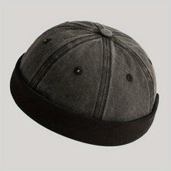 Thick Knitted Winter Beanie Hat Vintage Cap for Women Men