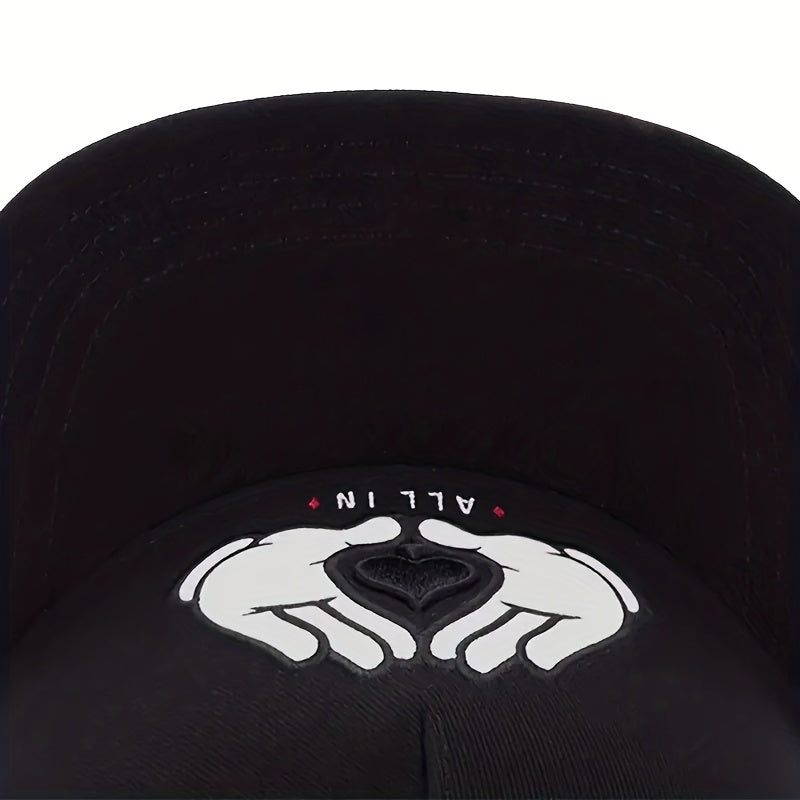 Double Hands Peach Heart Men's Hip Hop Hat
