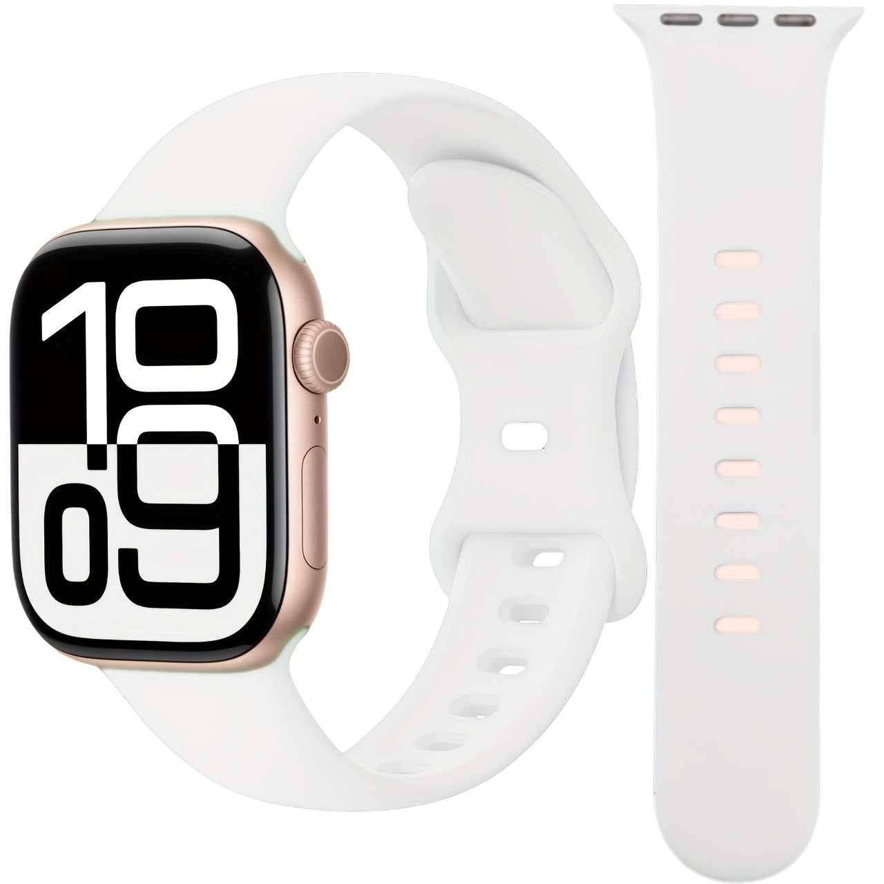 Christmas iWatch 10 1 Series Soft Strap Waterproof Breathable Light Beige