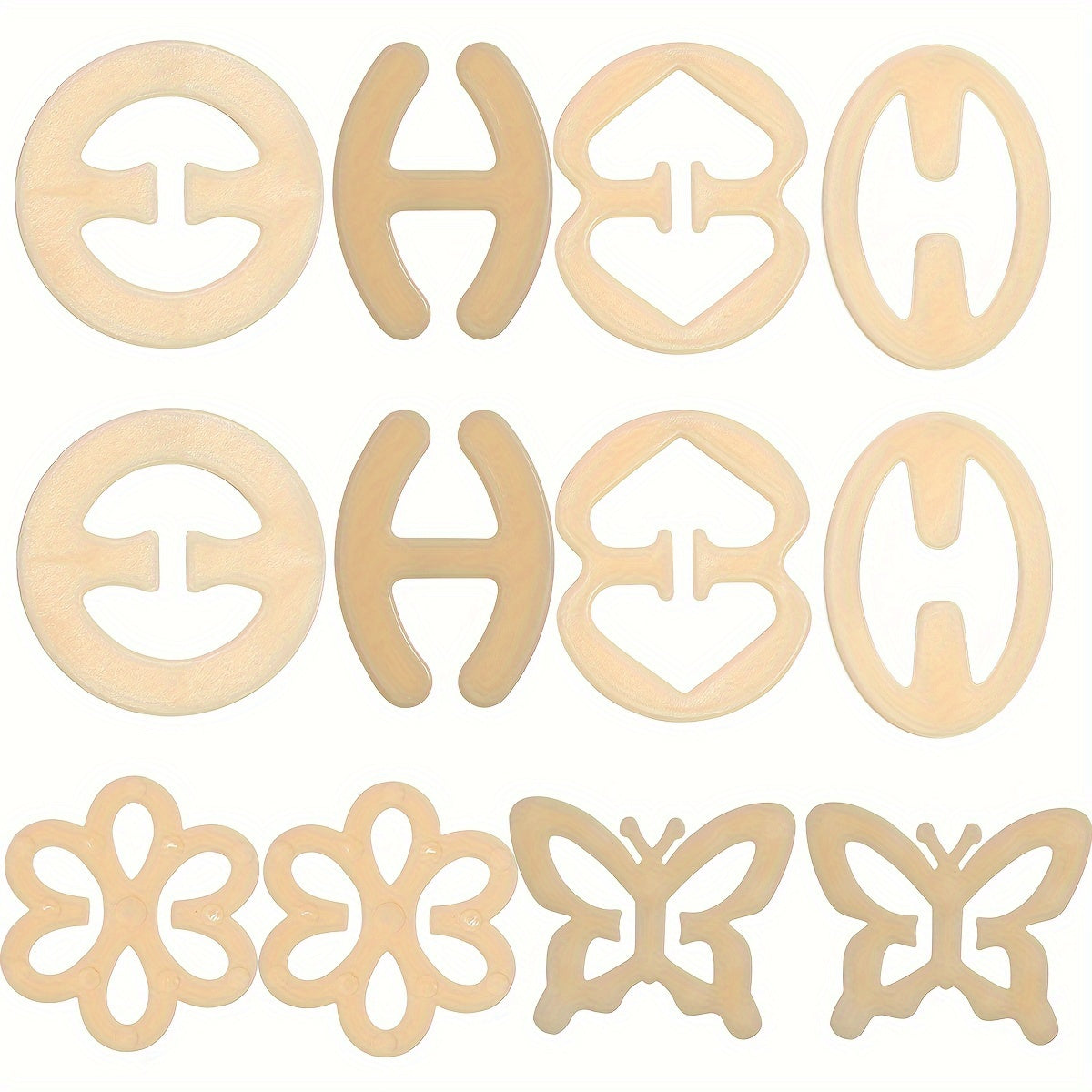 12pcs Invisible Bra Strap Clips Non slip Buckles for Braless Look
