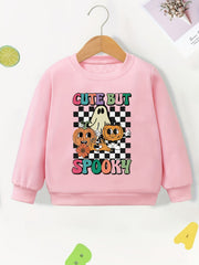 Spooky & Plaid Ghost Crew Neck Top