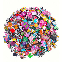 Colorful PVC Shoe Charms - Hearts Flowers - DIY Crafts