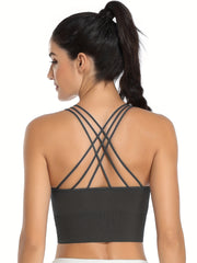 Women's Seamless Padded Sports Bra Comfortable Running Vest