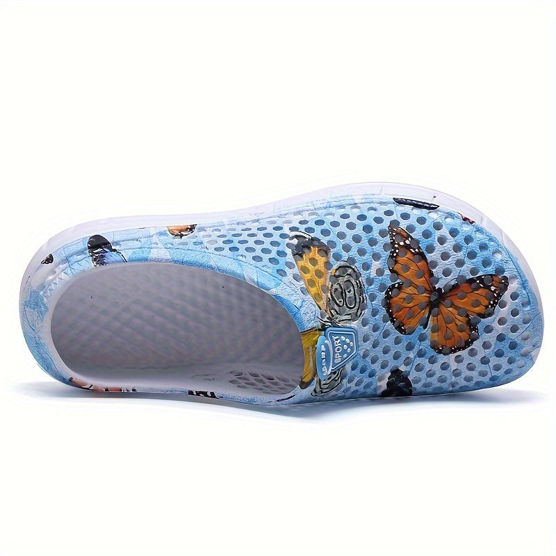 Women's Butterfly Graphic Summer Clogs Waterproof Lightweight Sports Beach