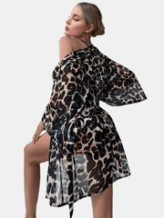 Leopard Print Pajama Set & Lace Trim Bodysuit