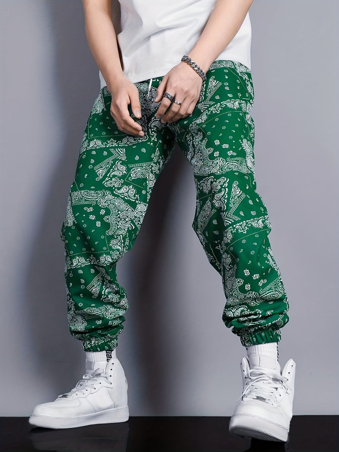 Men's Paisley Tapered Joggers - Stylish & Comfortable Sweatpants