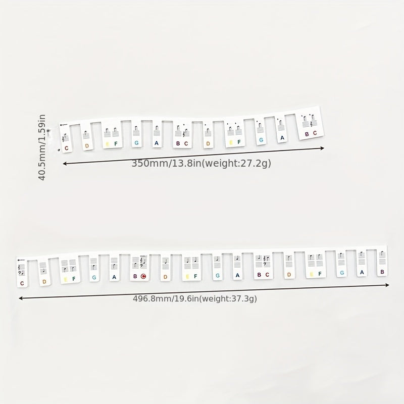 Silicone Non-adhesive Piano Keyboard Sticker 61 Keys