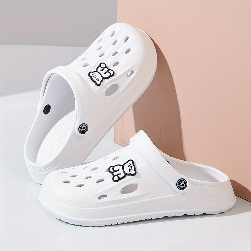 Men's Slip On Platform Clogs With Charms Outdoor Comfy Anti skid