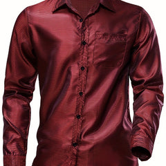 Men's Sexy Style Casual Shirt Turn Down Collar Long Sleeves Clubwear