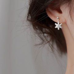 Christmas Snow Stud Earrings Party Jewelry Holiday Birthday Gift