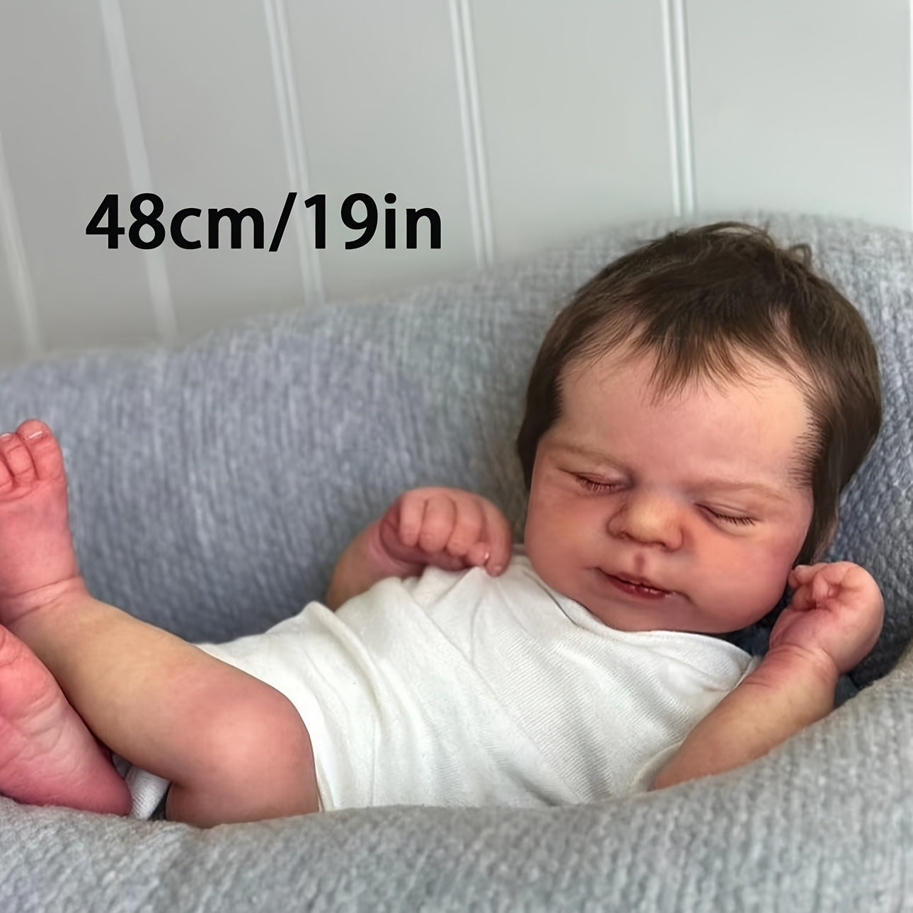 Realistic Reborn Baby Girl Doll Full Body Silicone Vinyl Hand Rooted Rayon Hair