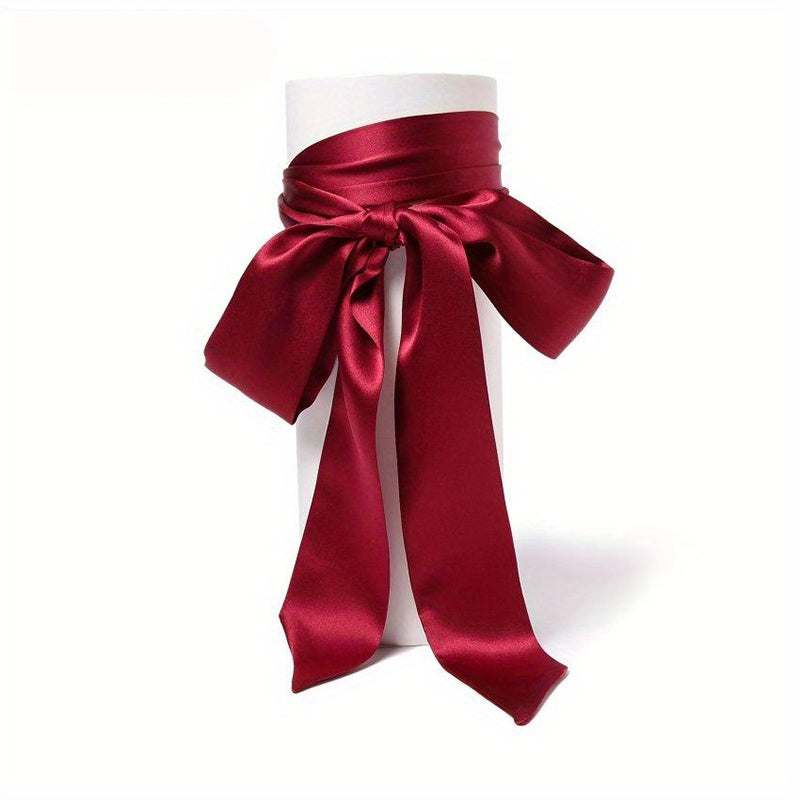 Solid Satin Thin Neck Scarf Hair Accessories Wrist Wrap Scarves