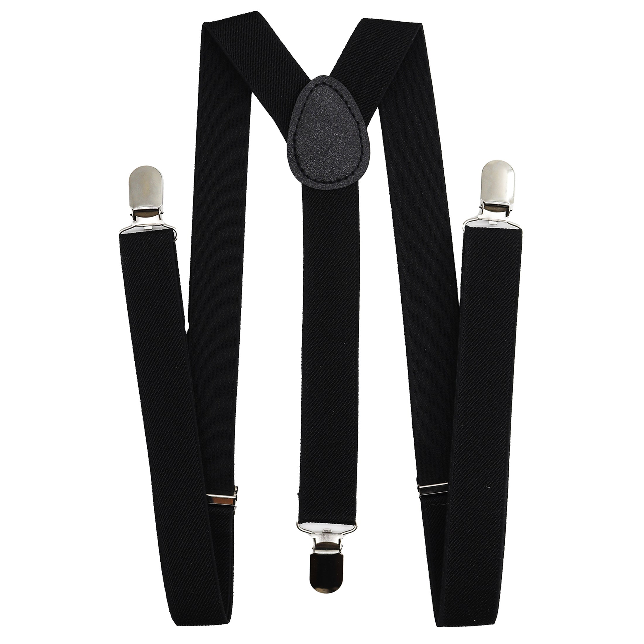 Plain Elastic Suspender with Bow Ties for Men