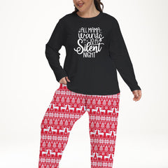 Christmas Pajama Set Graphic Tee & Pants 2 Piece