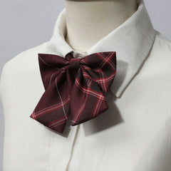 Red Striped Bow Tie Classic Neck Tie College Style Adjustable Bow Tie